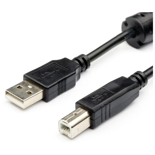 Atcom USB-A - USB-B (AT5474), 1.5 м, черный кабель atcom usb 0 8 m am bm феррит