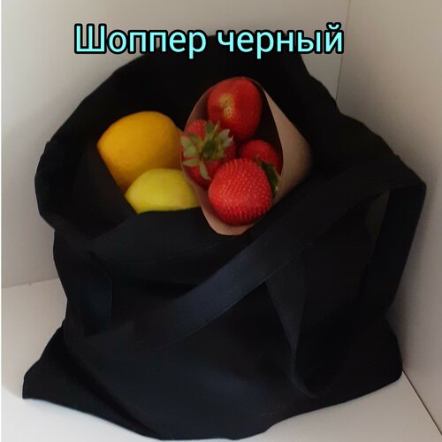 фото Сумка шоппер , фактура рельефная, черный россия