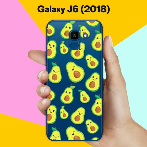 Силиконовый чехол Много авокадо на Samsung Galaxy J6 (2018) силиконовый чехол много авокадо на samsung galaxy a10