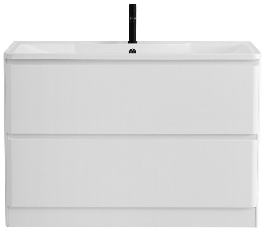 BelBagno ALBANO База под раковину подвесная с двумя выкатными ящиками, Bianco Lucido, 1200x450x500, ALBANO-1200-2C-SO-BL