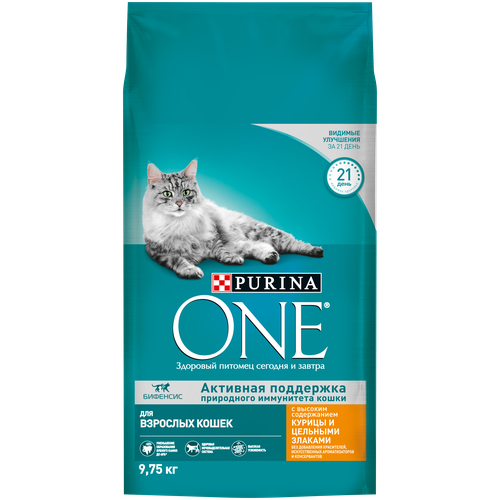 Purina One Adult с курицей и цельным злаками (9.75 кг)