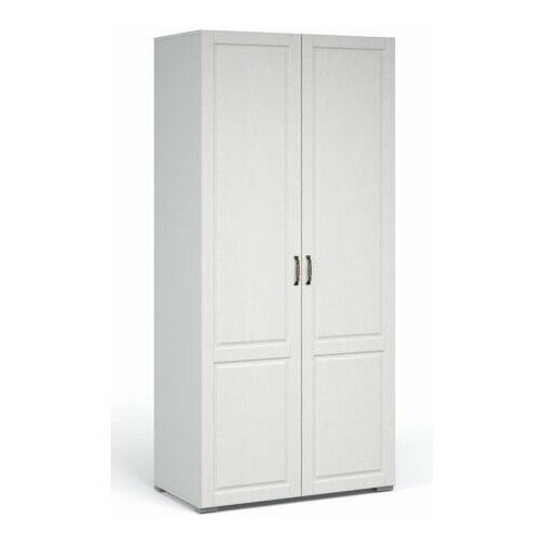 Шкаф для одежды 1 м МДФ двухдверный распашной Лацио белое дерево (ВхШ) 204х96 см