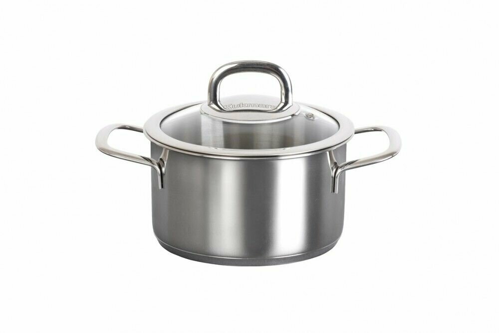 Кастрюля линии "SAFIA" 1,5 литра, диаметром 16 см, со стеклянной крышкой — фото 1