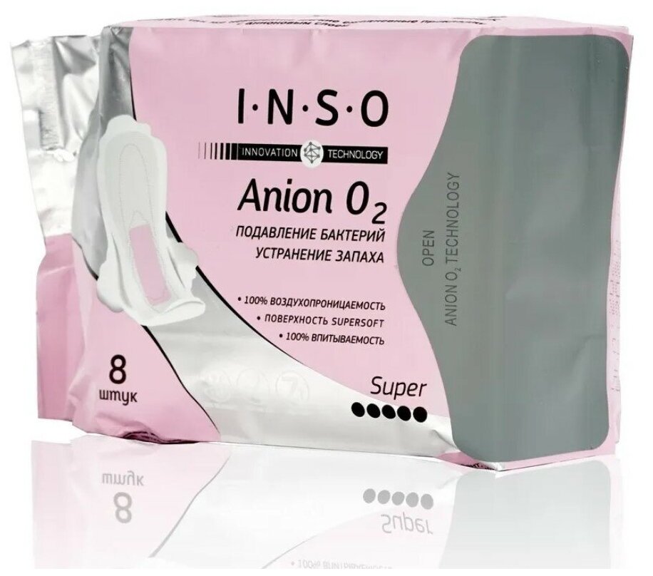 Inso прокладки Anion O2 Super, 5 капель, 8 шт.