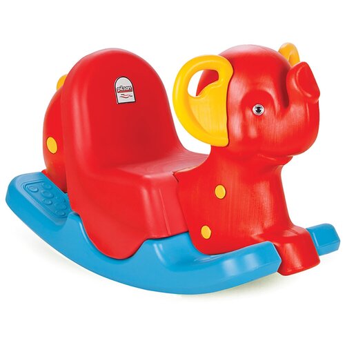 фото Качалка pilsan слон happy elephant красный/голубой/желтый