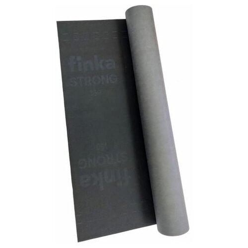 Диффузионная мембрана Finka Strong, ветрозащитная, влагозащитная, 160 г/кв.м 1,5*50м 75м2, для кровли и стен, черная