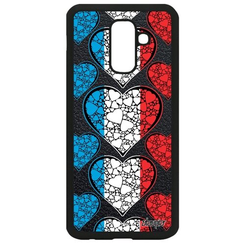 фото Чехол на мобильный galaxy a6 plus 2018, "флаг люксембурга с сердцем" патриот государственный utaupia