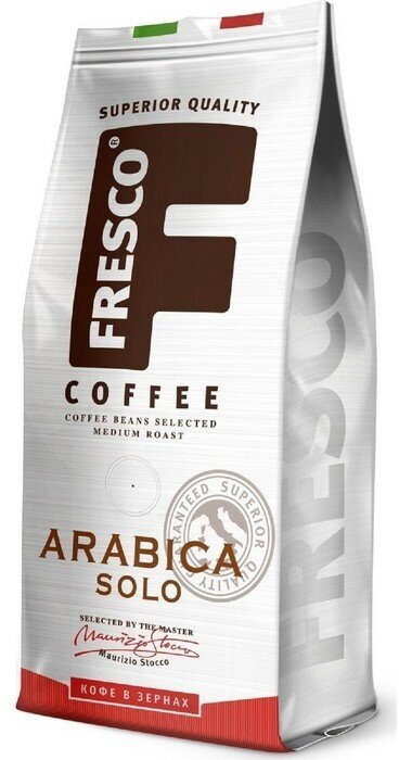 Кофе FRESCO Arabica Solo, 200г, зерно, пакет 4895517