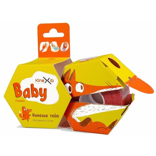 Кинезио тейп KineXib, Classic Baby (4 cм x 4 м), синий