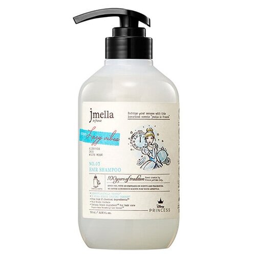 Парфюмированный шампунь для волос - ирис и белый мускус Jmella In France Disney Lazy Vibes Hair Shampoo 500 мл