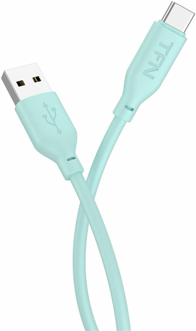 Кабель USB Type-C TFN silicone 1.2m mint (TFN-C-SIL-AC1M-MT)