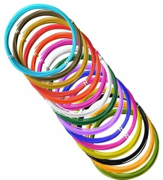 ABS пластик для 3D ручки (15 цветов 3м) Помощник PM-TYP03