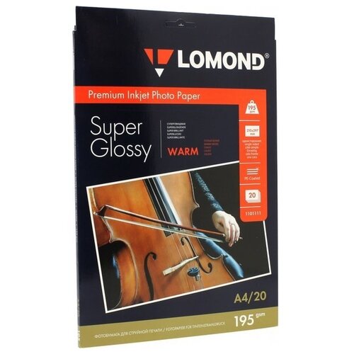 Бумага Lomond A4 Premium Photo Paper 1101111 195 г/м², 20 л, белый a4 50pcs self adhesive waterproof magnetic inkjet film printing with back glue sticker rc photo glossy poster gloss coated paper