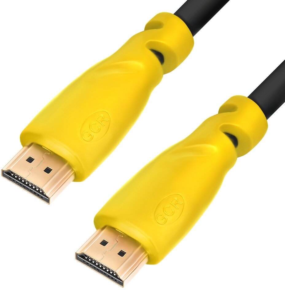 Greenconnect HDMI (m) - HDMI (m) 5м Greenconnect Кабель 5.0m HDMI версия 1.4, черный, желтые коннекторы, OD7.3mm, 30/30 AWG, позолоченные контакты, Ethernet 10.2 Гбит/с, 3D, 4K GCR-HM340-5.0m, экран GCR-HM340-5.0m