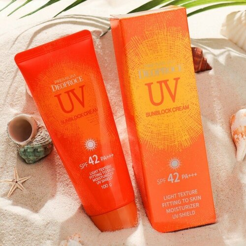 DEOPROCE Солнцезащитный крем,Deoproce Premium UV Sun Block Cream SPF42 PA, 100 гр