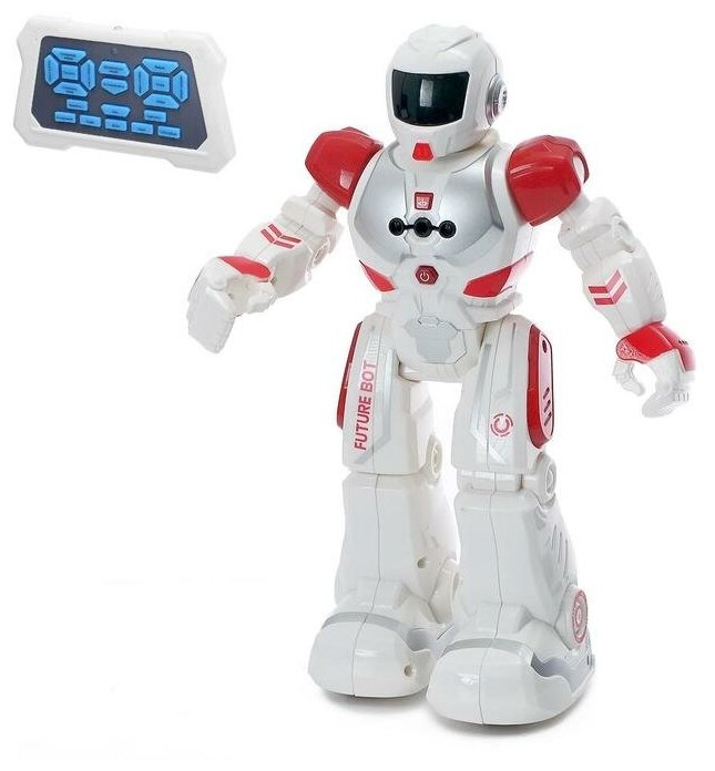 ZHORYA Робот радиоуправляемый «Смарт бот», ходит, свет и звук, русский чип, цвет красный