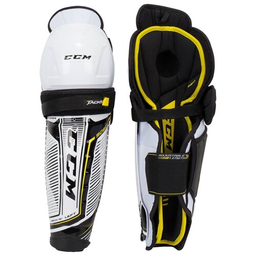 фото Защита колена ccm tacks 9060 shin guard sr, р. senior (15 дюйм.), белый/черный