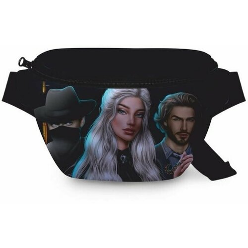 Сумка  поясная BugrikShop, полиэстер, черный
