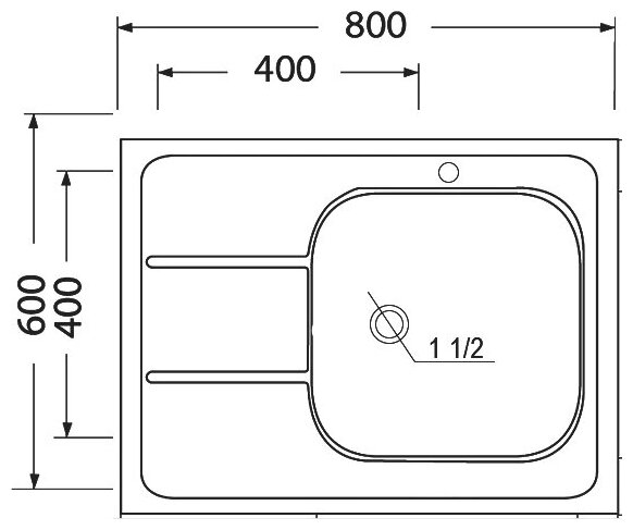 Мойка "Юкинокс" Иннова IND800.600 ---6C 0R- - фотография № 3