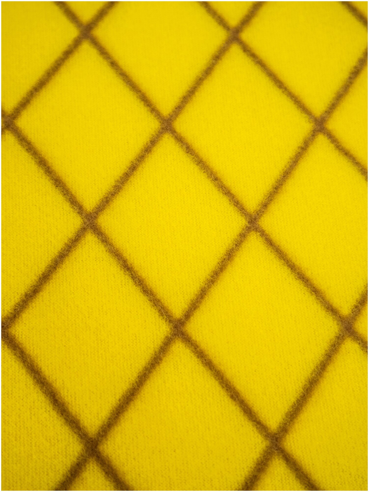 Плед-покрывало 150х200 флис, Желтый ромб - фотография № 2