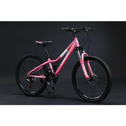 Велосипед детский подростковый горный TimeTry TT092 Розовый 21 скорость колеса 24