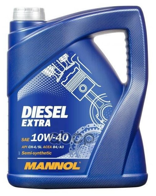 Масло Моторное Полусинтетическое Mannol Diesel Extra 10w-40 5 литров