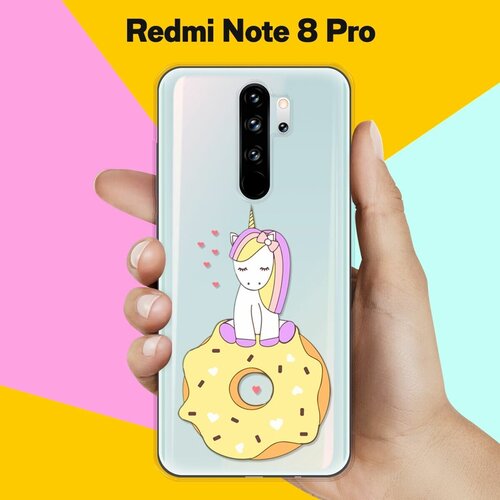 Силиконовый чехол Единорог на пончике на Xiaomi Redmi Note 8 Pro силиконовый чехол единорог на пончике на huawei p40 pro