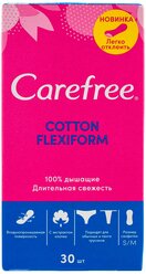 Carefree салфетки ежедневные FlexiForm без запаха, 2 капли, 30 шт.