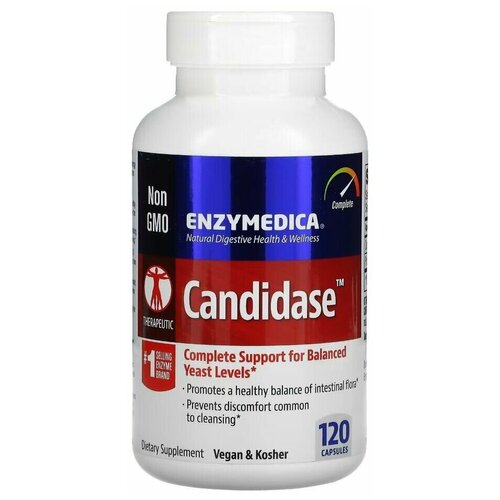 Candidase, Enzymedica, Кандидаза, 120 капсулы