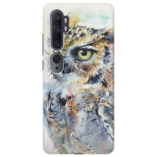 фото Чехол - накладка artcolor для xiaomi mi note 10 / 10 pro с принтом "красочный филин" re:pa