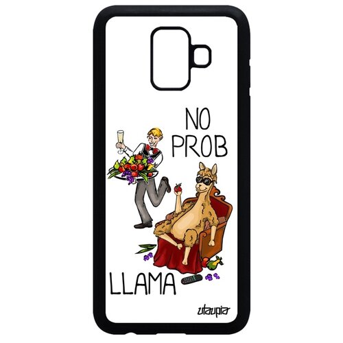фото Чехол для телефонов samsung galaxy a6 2018, "no prob lama" супер лама комикс utaupia