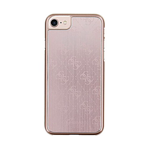 фото Накладка guess 4g aluminium plate hard для iphone 7 / 8 / se 2020 - rose gold