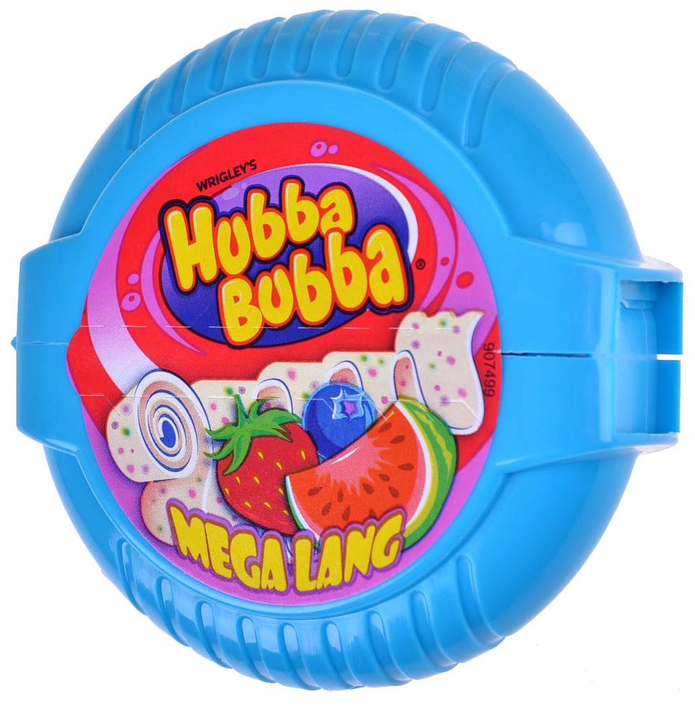 Жевательная резинка Hubba Bubba Mega Long клубника-черника-арбуз Amgum - фото №3