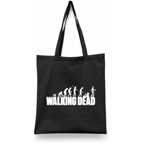 фото Сумка-шоппер унисекс каждому своё "ходячие мертвецы/the walking dead" черная