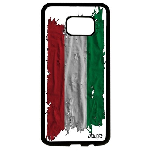 фото Чехол для смартфона samsung galaxy s7 edge, "флаг венгрии на ткани" государственный патриот utaupia