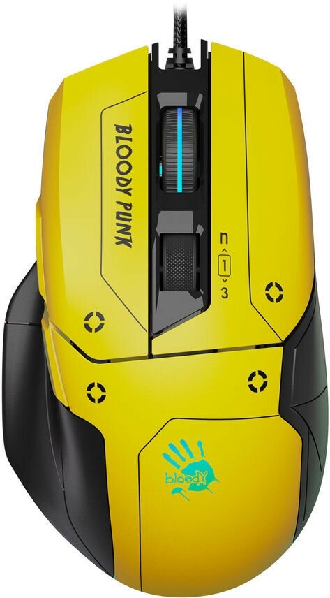 Компьютерная мышь A4Tech Bloody W70 Max Punk желтый/черный