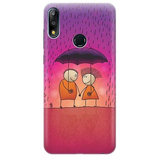 фото Чехол - накладка artcolor для asus zenfone max pro (m2) zb631kl с принтом "парочка под дождем" re:pa