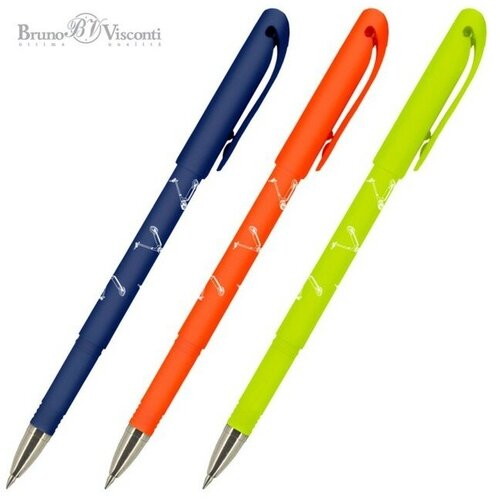 Ручка гелевая со стираемыми чернилами BrunoVisconti DeleteWrite Самокаты, узел 0.5 мм, синие чернила, матовый корпус Soft Touch, микс