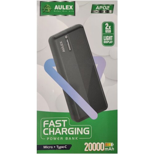 Внешний аккумулятор Power bank AULEX AP02 20000 mAh с функцией быстрой зарядки 159000₽