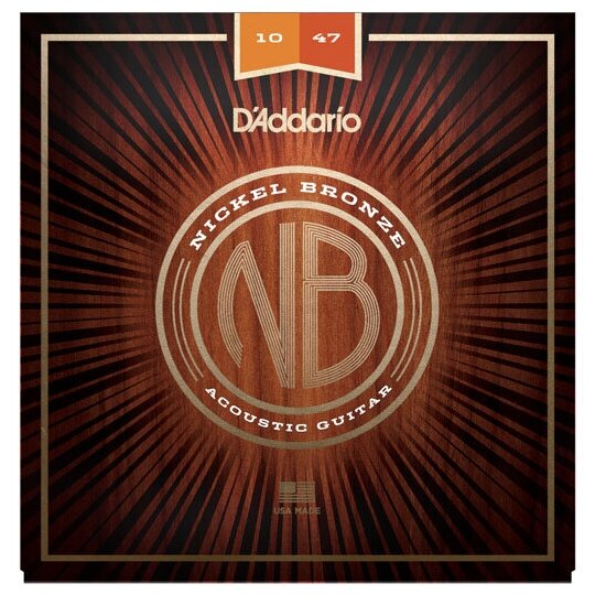 D'Addario NB1047 Nickel Bronze Комплект струн для акустической гитары, 10-47
