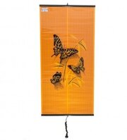 Инфракрасный пленочный обогреватель Бархатный сезон Бабочки желтые на оранжевом (доброе тепло) НЭБН-0,7