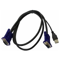 Кабель D-Link DKVM-CU для KVM переключателя (VGA15M&USB A-->VGA15M&USB B) <1.8м>