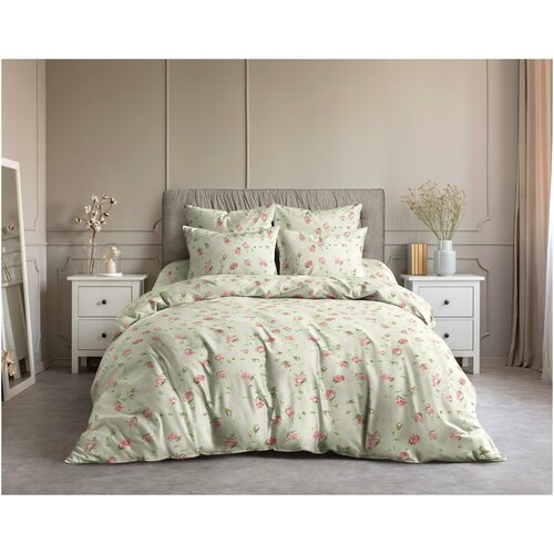 фото Постельное белье loskutnaya цвет: бежевый (2 сп. евро) ночь нежна