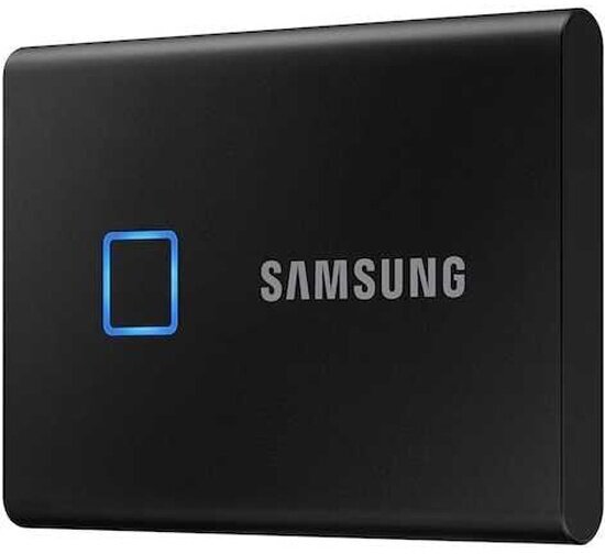 Внешний SSD диск Samsung 1.8" T7 Touch 1.0 Tb USB 3.2 Black (MU-PC1T0K/WW)