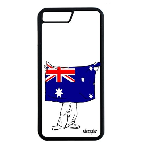 фото Чехол на мобильный apple iphone 8 plus, "флаг австралии с руками" туризм патриот utaupia