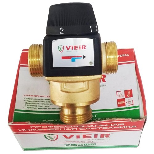 Термостатический смесительный клапан 1 (35-60, KVS4,5) ViEiR термостатический смесительный клапан 1 2 38 60°с vieir vr173