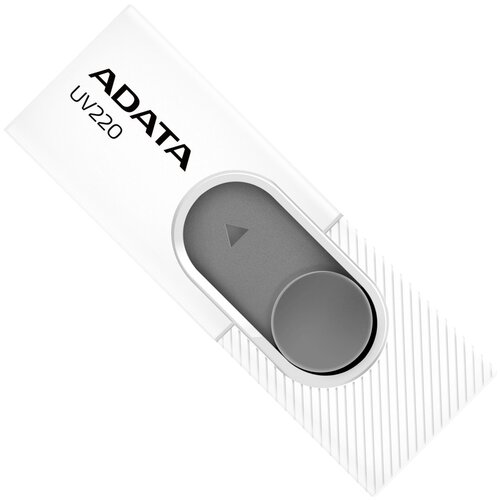 Флешка ADATA UV220 32 ГБ, белый/серый флешка adata uv320 32 гб