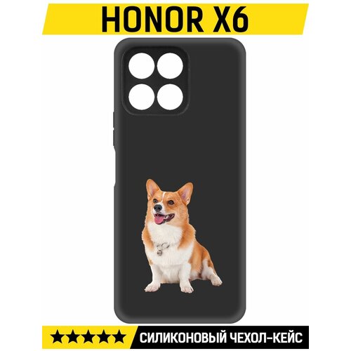 Чехол-накладка Krutoff Soft Case Корги для Honor X6 черный чехол накладка krutoff soft case торнадо для honor x6 черный