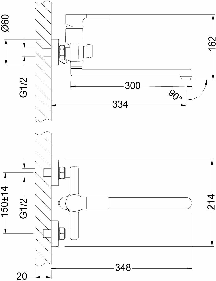 Смеситель для ванной с душем LEMARK LM0651C - фото №11