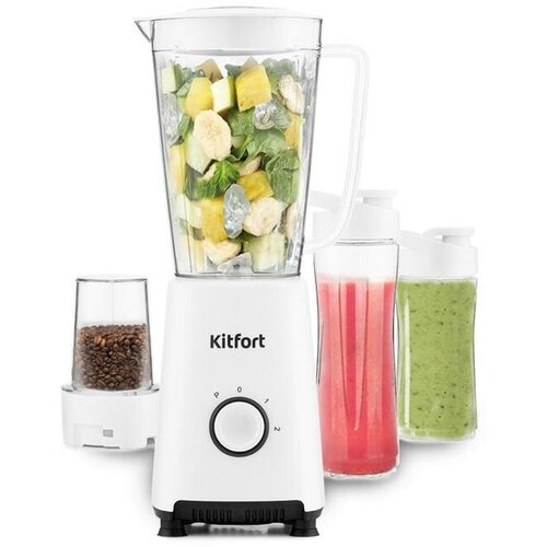 Блендер Kitfort KT-1380 стационарный 300 Вт 1060402 л 2 скорости белый 485500₽